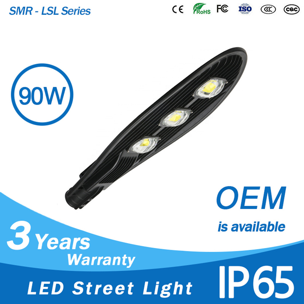 Wholesale 90W Outdoor IP65 Bridgelux COB LED Street Light Manufacturers