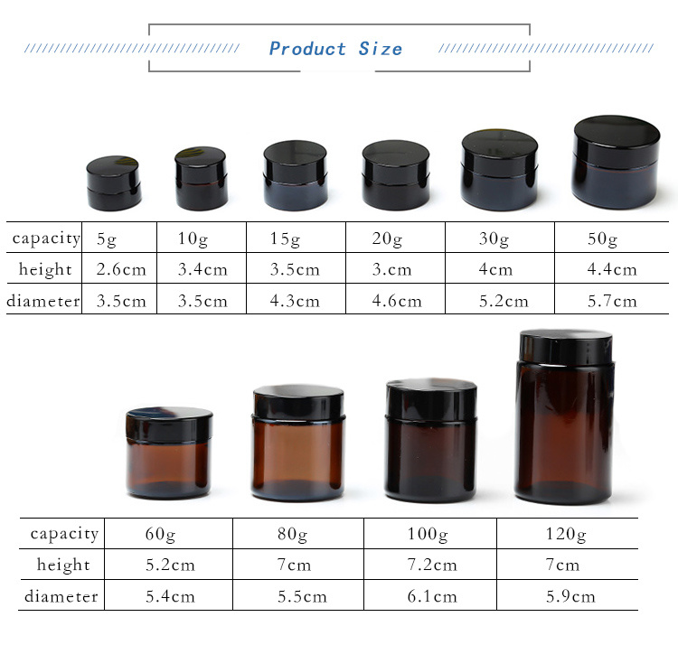 Eco-Friendly Empty Clear Glass Cosmetic Cream Jar for Skin Care Cream