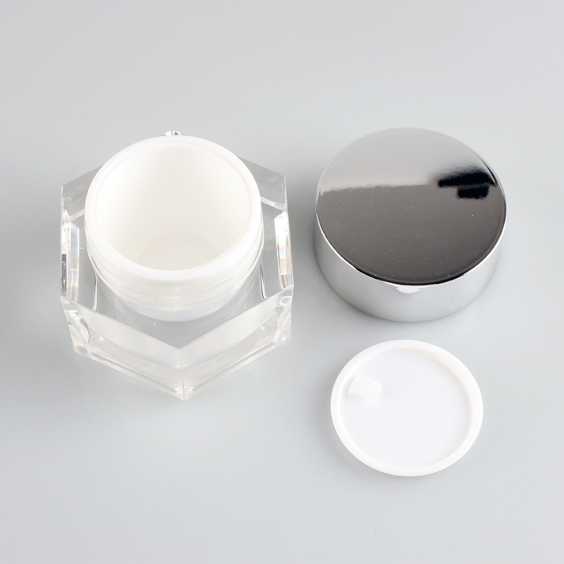 Empty Acrylic Bottle Jar Set for Cosmetic Packaging