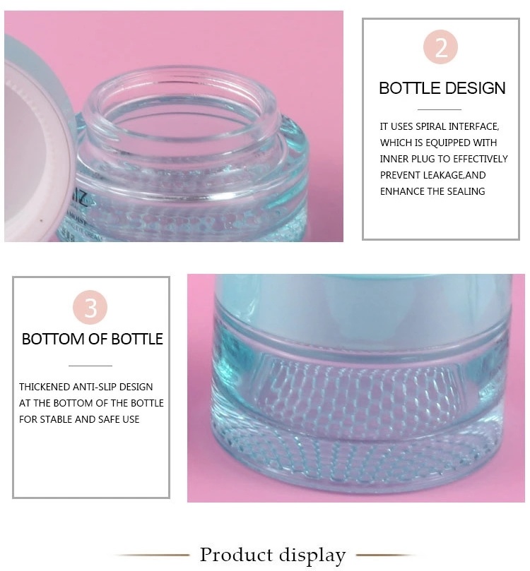 Luxury 200g 200ml Black Cosmetic Glass Cream Jar