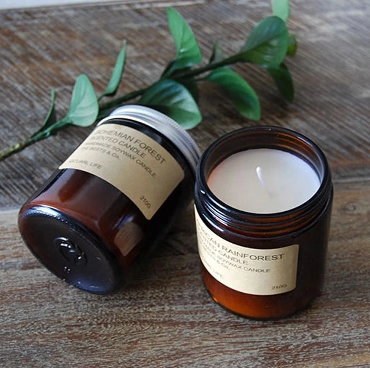 Scented Candles Gift, Aromatherapy Candles Reusable Natural Soy Wax with Pure Essential Oil for Stress Relief, Glass Scented Candles for Birthday Work Travel