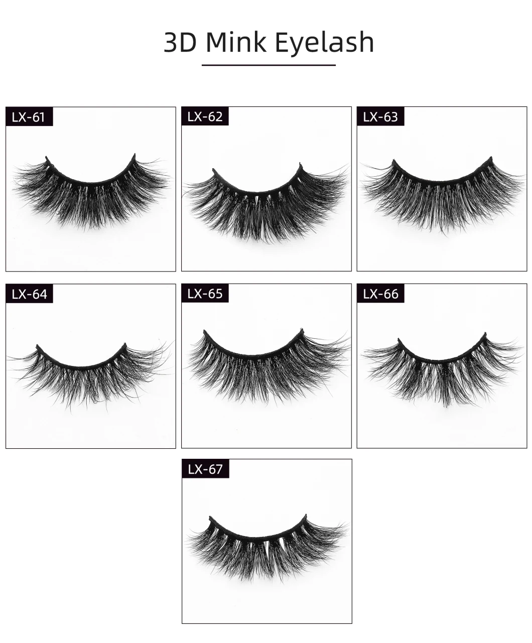 3D Mink Eyelashes 100% Cruelty Free Handmade Reusable Fluffy Natural False Lashes Makeup