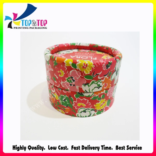 Customized Eco Cardboard Cylinder Box Round Cosmetic Tub Box
