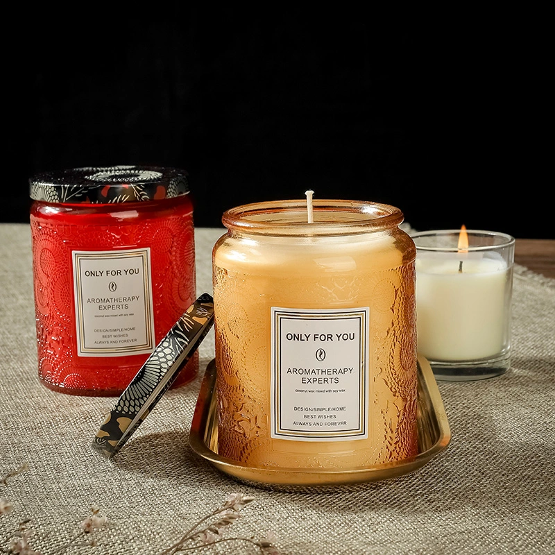 Colorful Glass Candle Jar Beautiful Candle Jar Wholesale Color Candle Jar