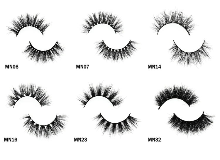 Wholesale Fluffy 3D Mink Eyelashes Paper Box Real Strip Mink Eyelash