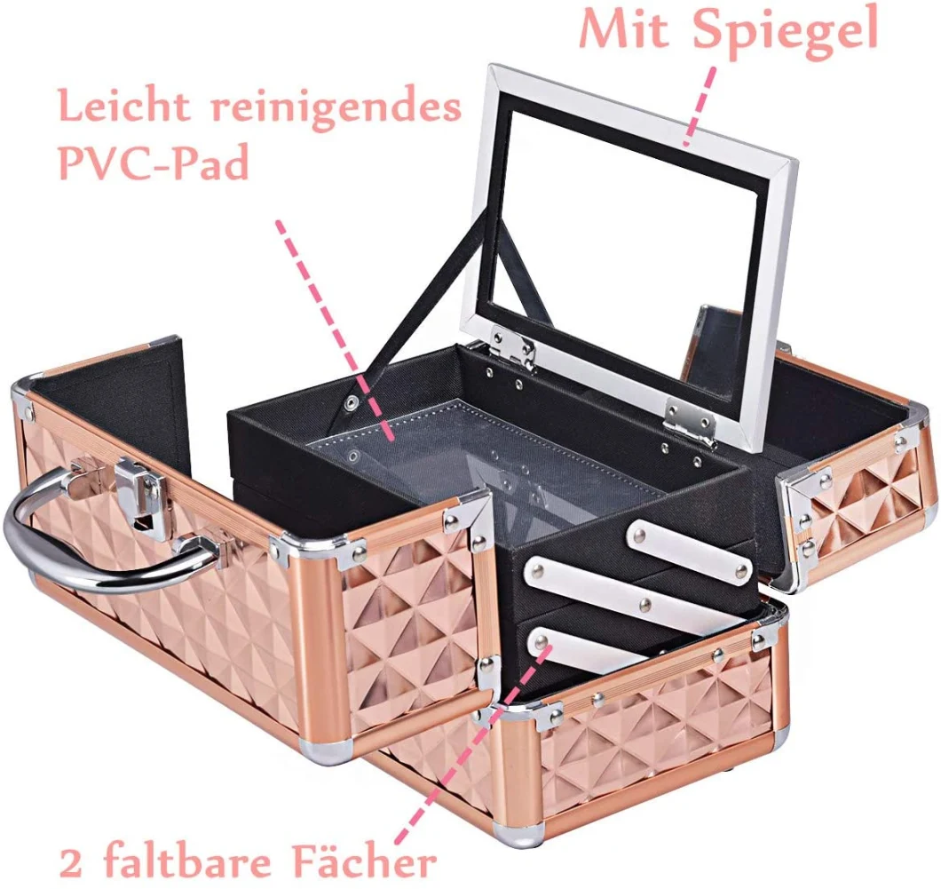 Vanity Organiser Beauty Storage Train Makeup Box Cosmetic Case