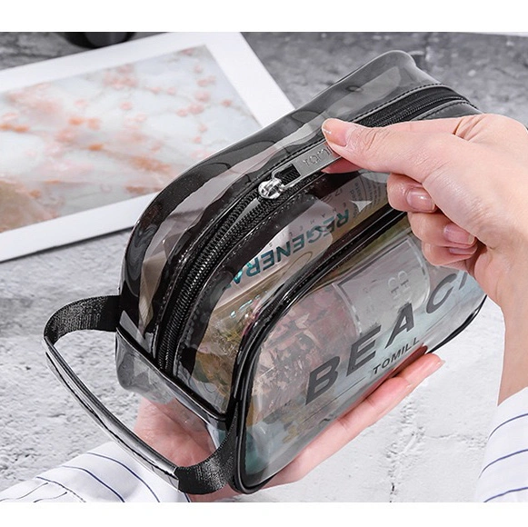 Accept Custom Logo PU Small Travel Toiletry Bags Clear Makeup Women Handbags Organizer Cosmetic Bag