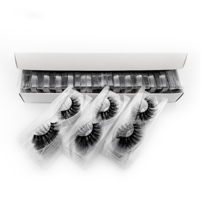 Wholesale 100 Pairs/Pack 3D Mink Lashes No Packaging Custom Box Makeup Eyelashes