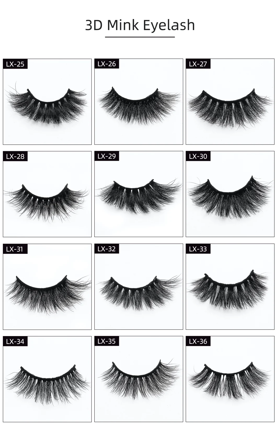 3D Mink Eyelashes 100% Cruelty Free Handmade Reusable Fluffy Natural False Lashes Makeup
