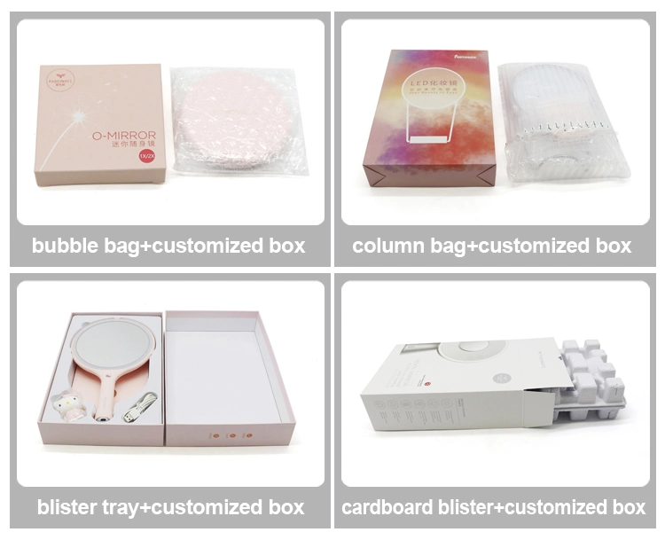 LED Makeup Vanity Mirror with Jewelry Accessory and Cosmetic Storage Display Box Organizer Container