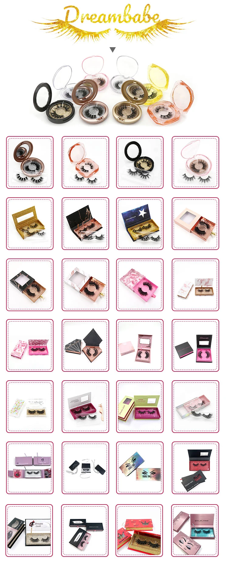 Wholesale Fluffy 3D Mink Eyelashes Paper Box Real Strip Mink Eyelash