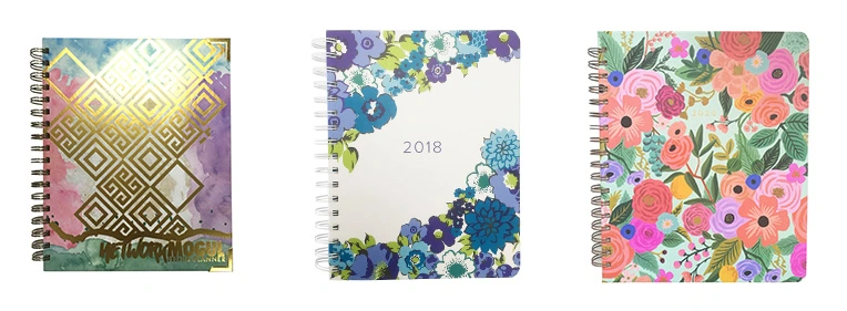 OEM Monthly & Weekly Hardcover Planner Customized Appointment Book with Consealed Wire-O