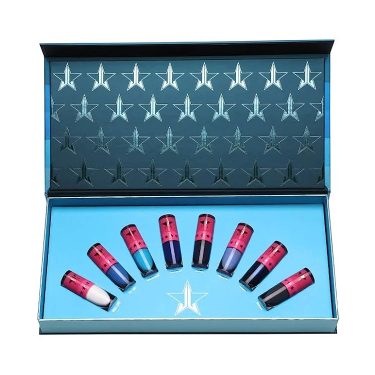 Custom Lip Balm Rose Gold Paper Cosmetic Packing Box for Makeup Packaging with Magnetic Closure