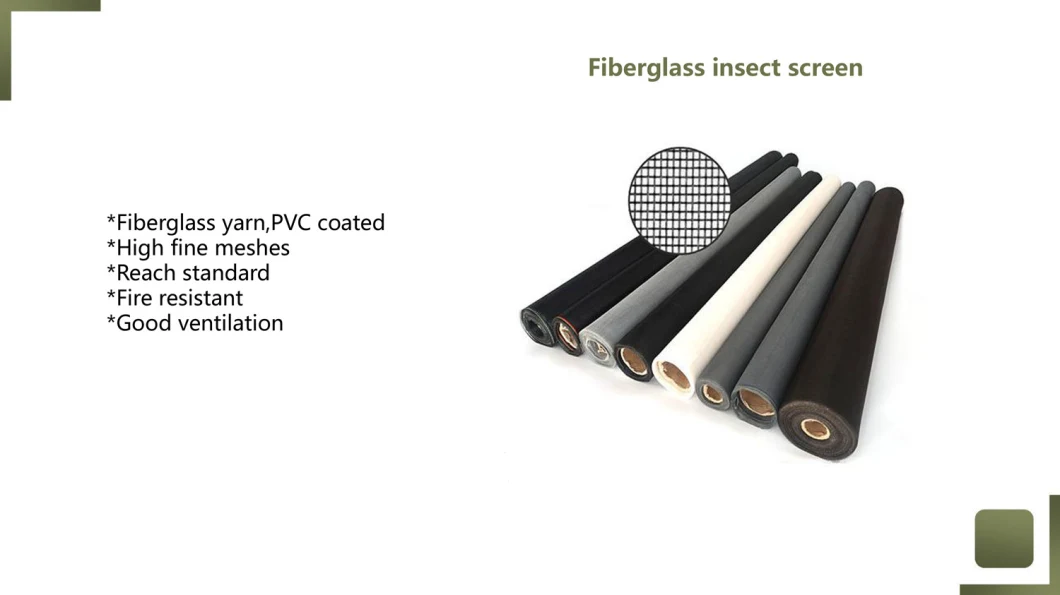 Fire Resistant Fiberglass Window Screen Fiberglass Insect Screen for Window