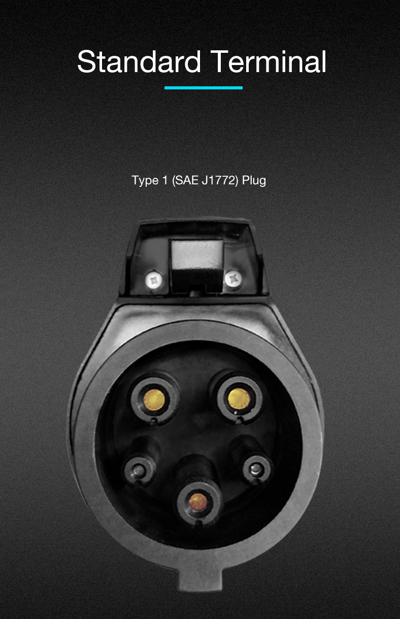 32A Type1 to Type2 EV Charging Cable for Electric Vehicles