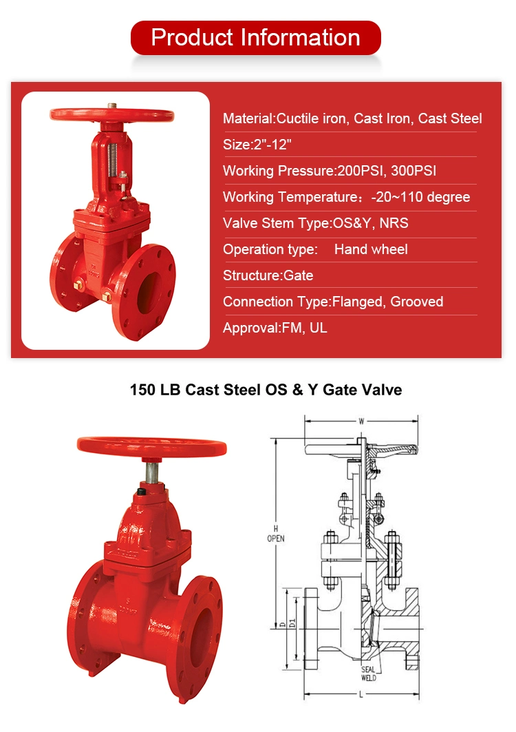 DN150 6 Inch ANSI 150 Vertical Stem CF8m Stainless Steel Handwheel Flange Gate Valve