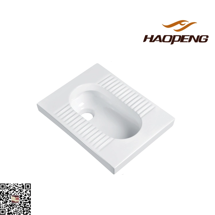 Modern S-Trap Standard Size Water Closet Ceramic Squatting Pan Toilet