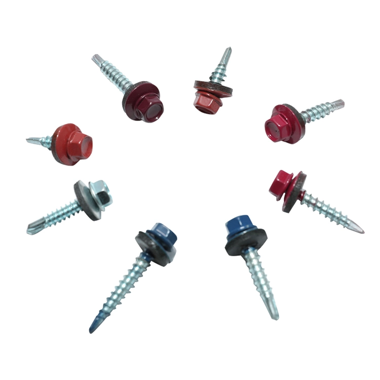 Wholesale 5 Color Painted Titanium Bolt Metal Flange Hex Head Self Drilling Screw/Stainless Steel Screw