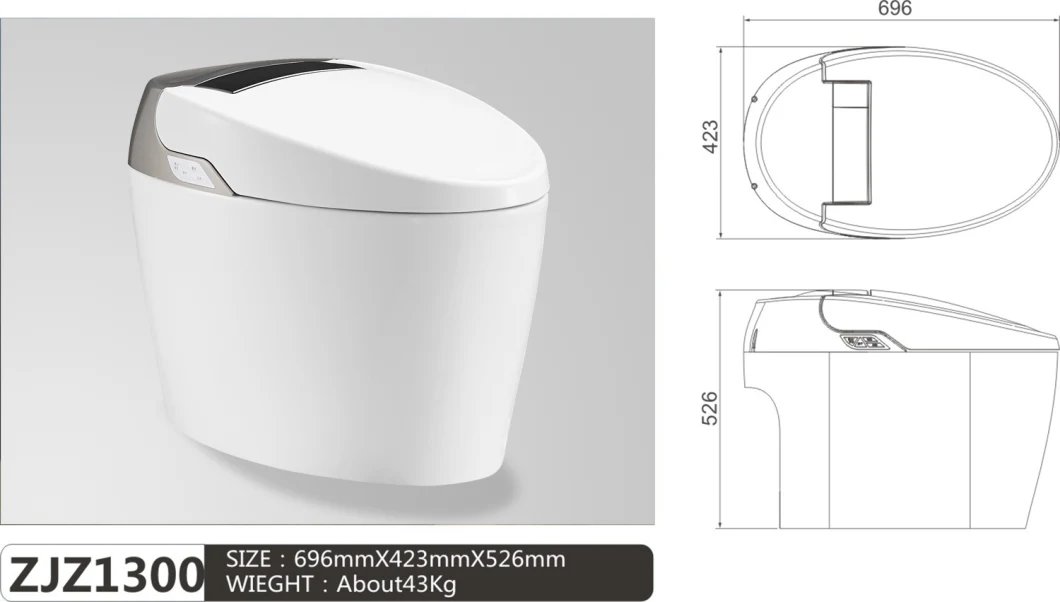 High Quality Bathroom Temperature Adjustable Wc Electric Smart Toilet