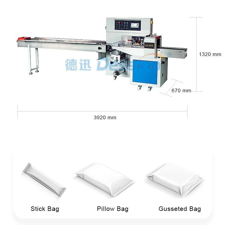 Fully Automatic Pizza Toast Croissant Pita Bread Cake Packing Machine