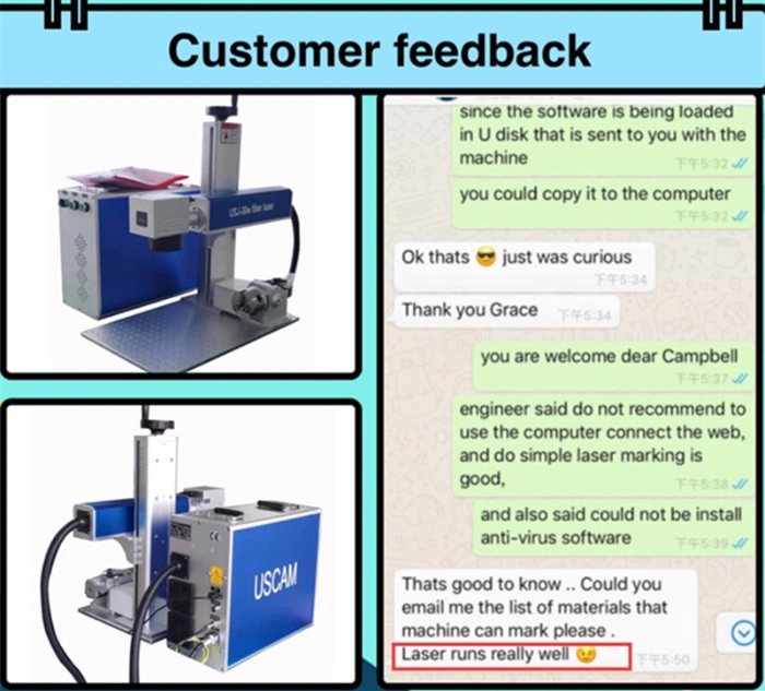 30W 50W CNC Fiber Laser Engraver for Alunimiun Stainless Steel Name Plate Marking/Printing