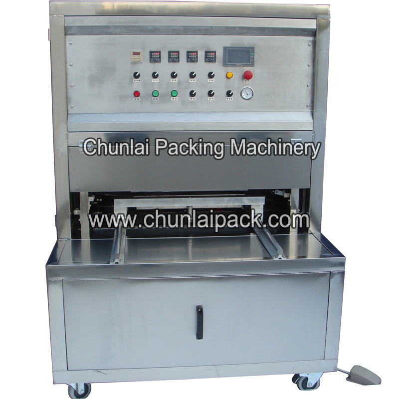 Automatic Vacuum Map Tray Sealer Machine Food Tray Sealing Packing Machine