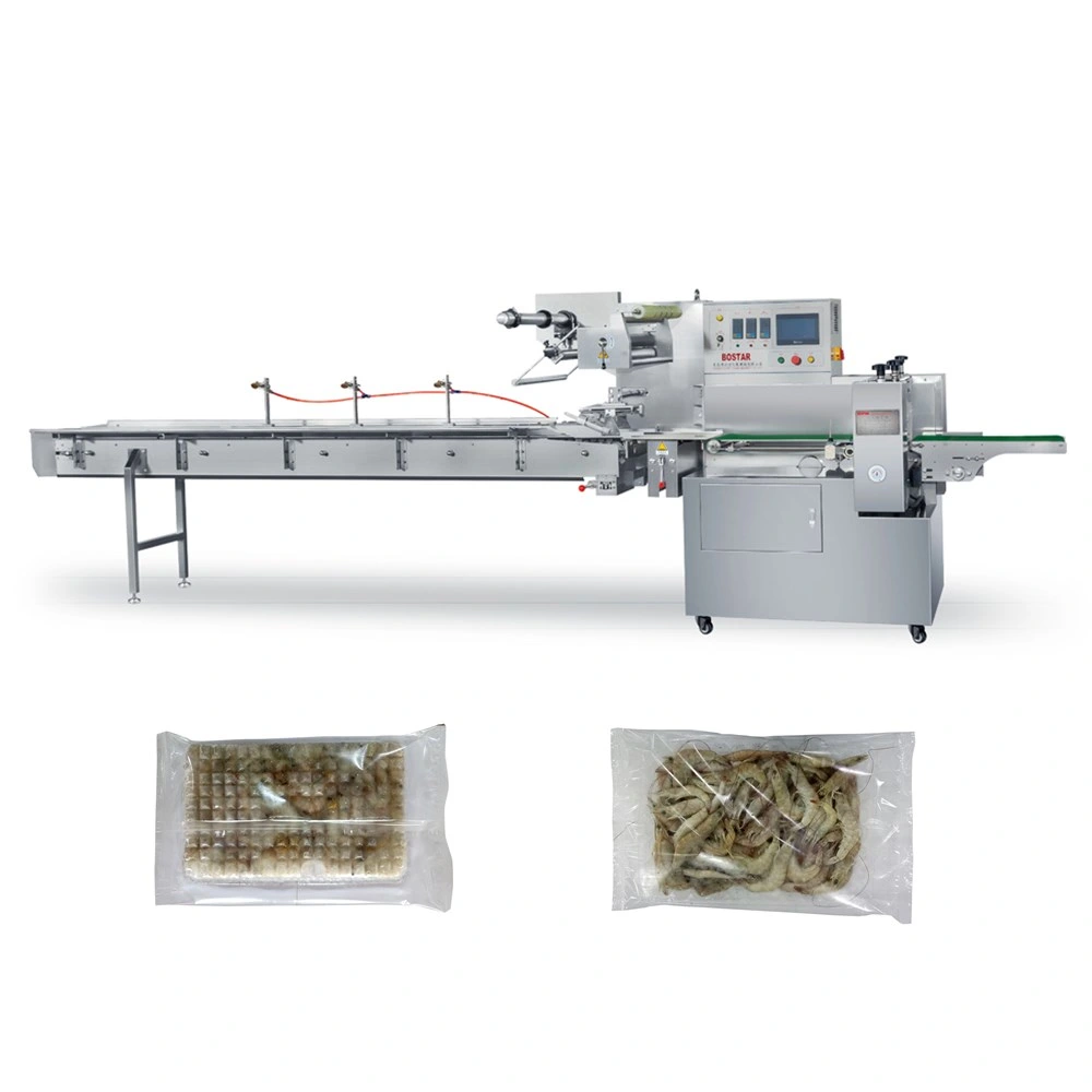 Flowpack Packaging Machine Pouch Packing Machinery Frozen Food Fish Shrimp Packing Machine