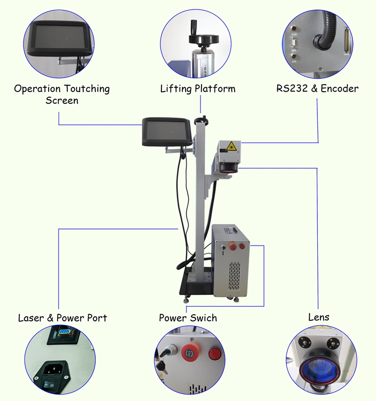 Kitchen Ware Logo Number Marking From Low Price 20W Fiber Laser Marking Machine