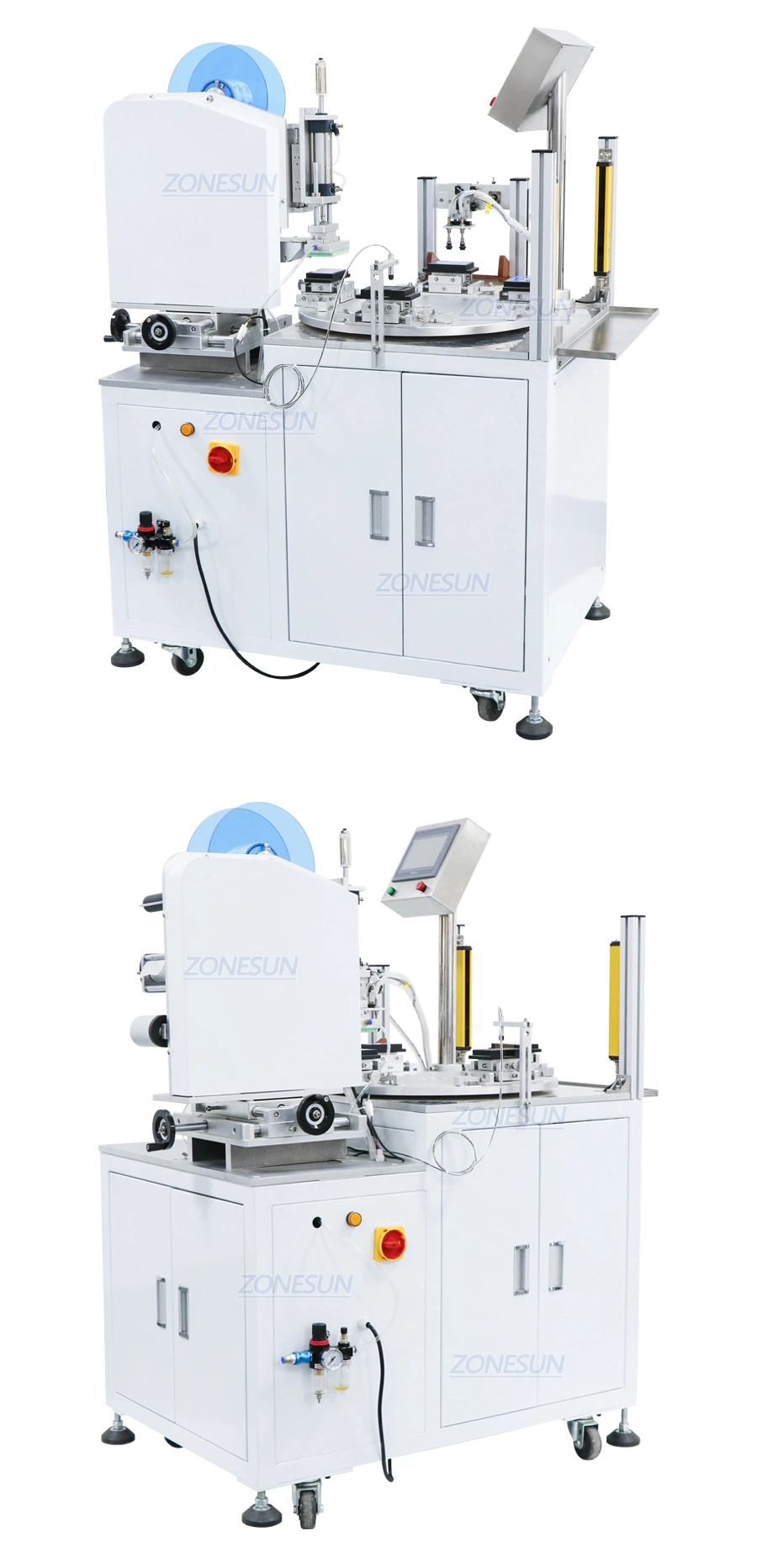 Zonesun Zs-Tb606 Transparent Benchtop Semi Automated Price Packaging and Labeling Sticker Machinery