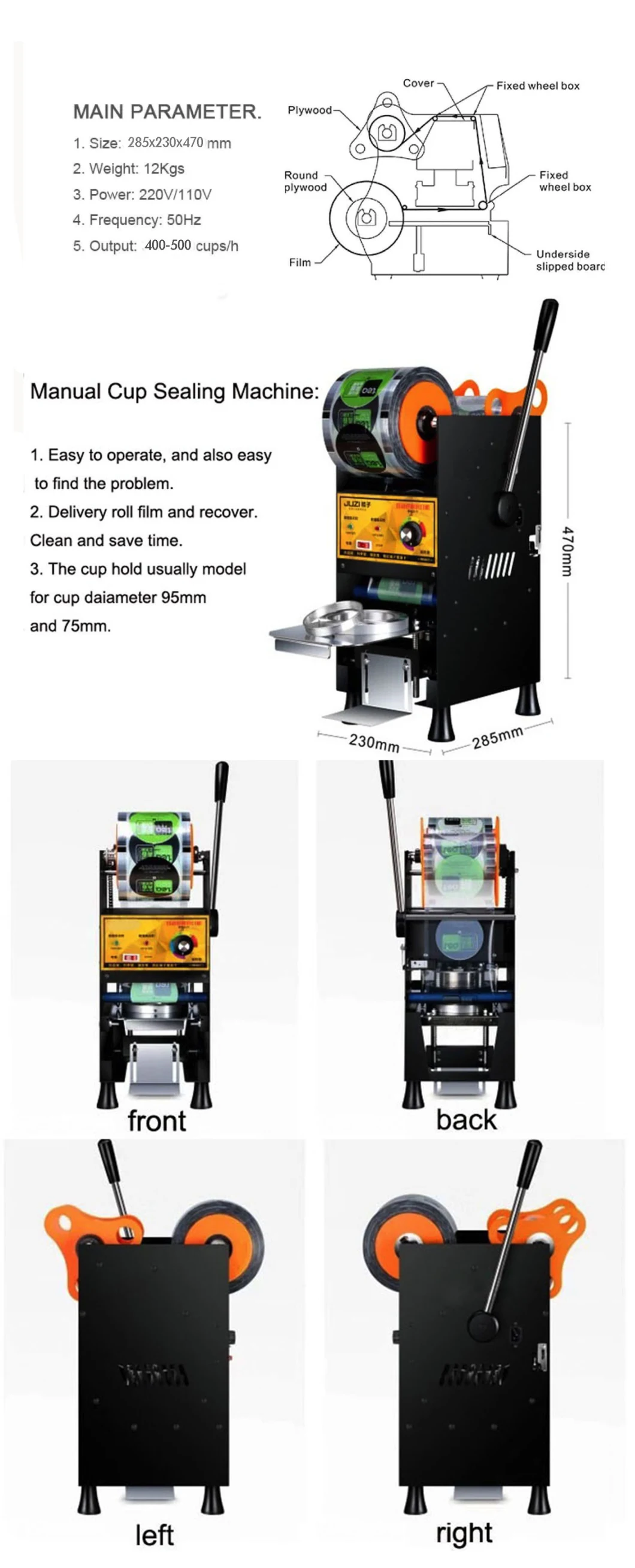 Industrial Mini Automatic Rotary Yogurt Gd Series Cup Filling and Sealing Machine Cup Sealer