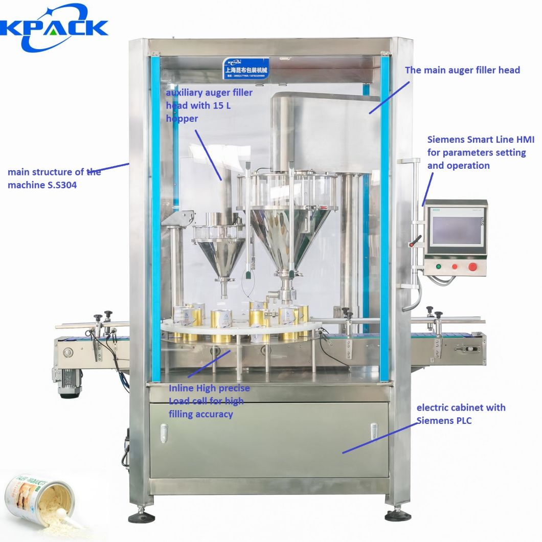 China Food Packaging Machine Manufacturer Wholesale Canning Infant Formula Milk Powder Powder Filling Packaging Machine