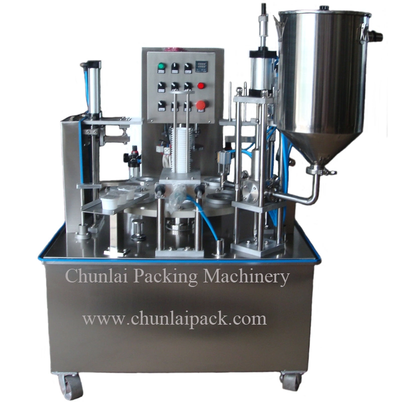 Automatic Cheese Cup Filling Sealing Machine PP Cup Milk Shake Packing Machine