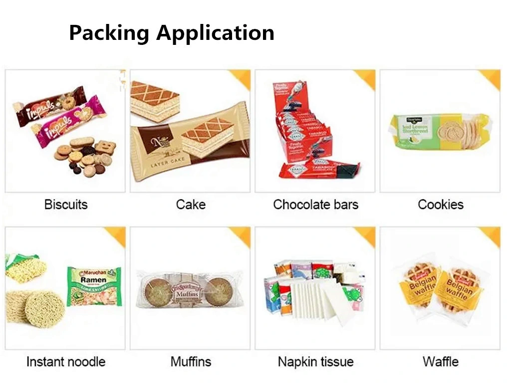 Automated Pouch Horizontal Pillow Packing Packaging Equipment for Wafer/Food/Candies/Chocolate Bars