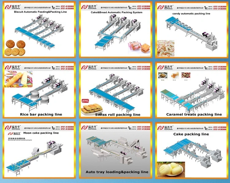 Four Lines High Speed Automatic Steamed Cake Packing Machine