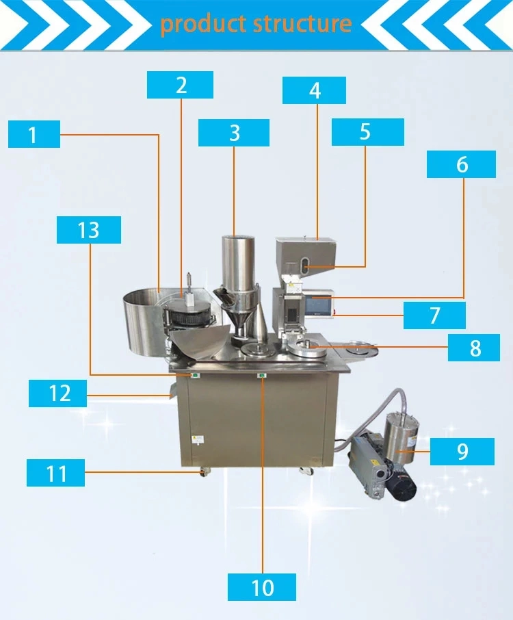 Semi-Automatic Capsule Filling Machine with Factory Price for Sale