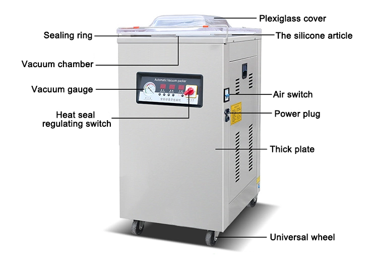 Dz-400 Automatic Commercial Packing Sealer Single Chamber Meat Fish Chicken Vacuum Packaging Machine for Packer