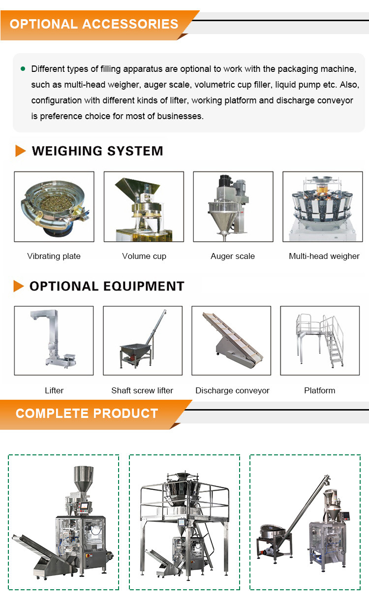 Full Servo Control Vertical Pouch Poweder Packaging Machine, Automatic Food Pouch Packing Machine