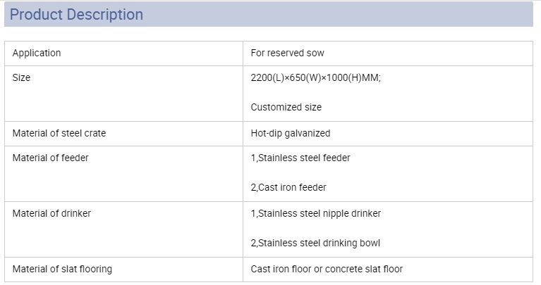 Pig Farrowing Crates Swine Breeding Equipment Galvanized Pig Pens