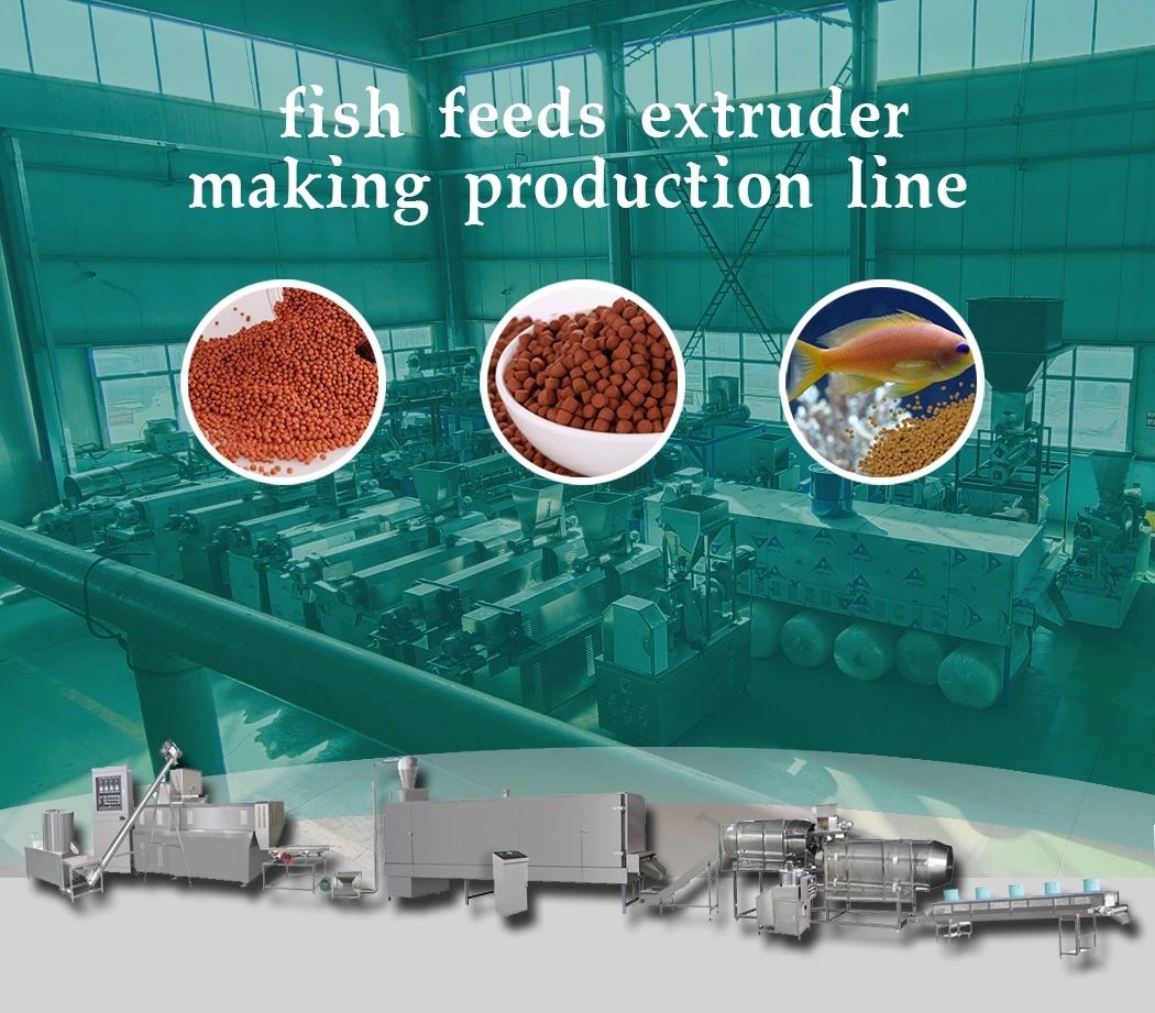 factory price floating fish feed twin screw machinery fish feed extruder