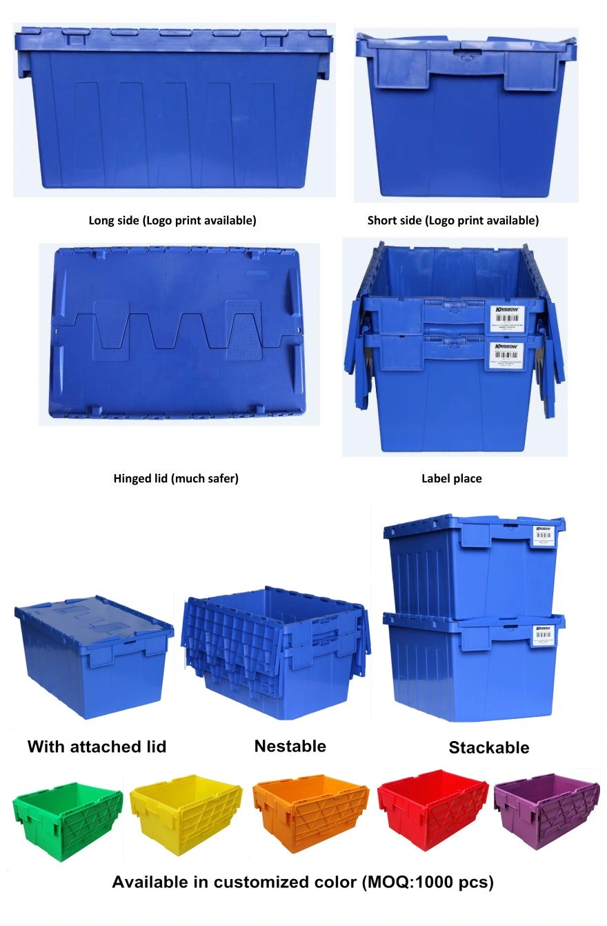 Heavy Duty Nestable Stackable Plastic Moving Crate