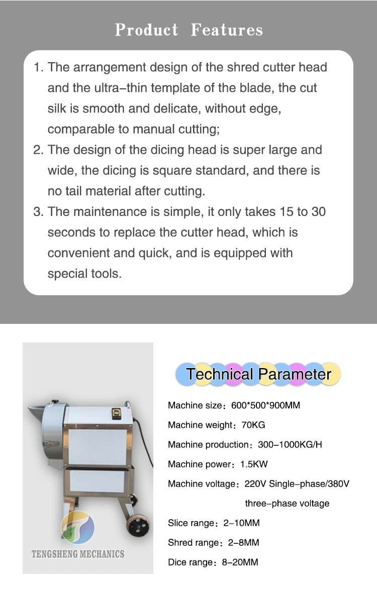 Canteen Vegetable Cutting Machine Potato Slicer Potato Shred Potato Dicer (TS-Q112)