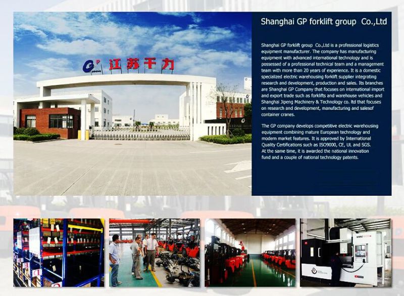 Gp 1000kg Narrow Aisle Forklift 3 Way Electric Pallet Stacker Lifting Height 3000-6000mm for Narrow Warehouse
