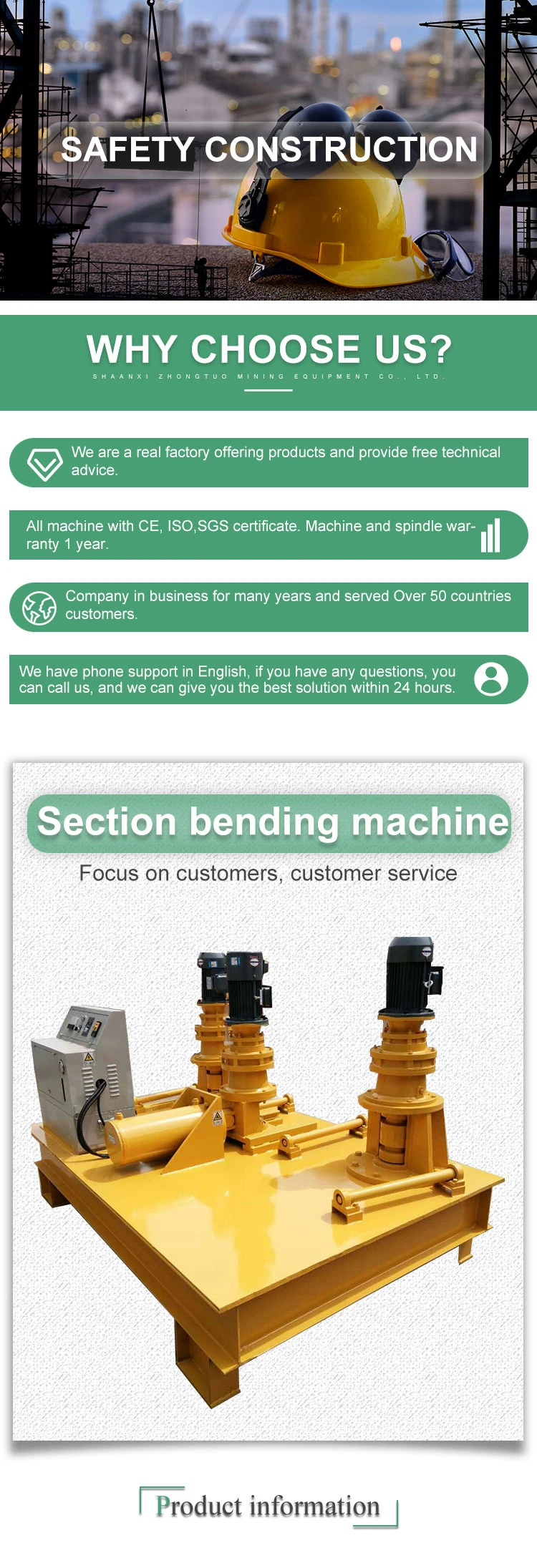 Steel Beam Bending Machine Round Beam Bending