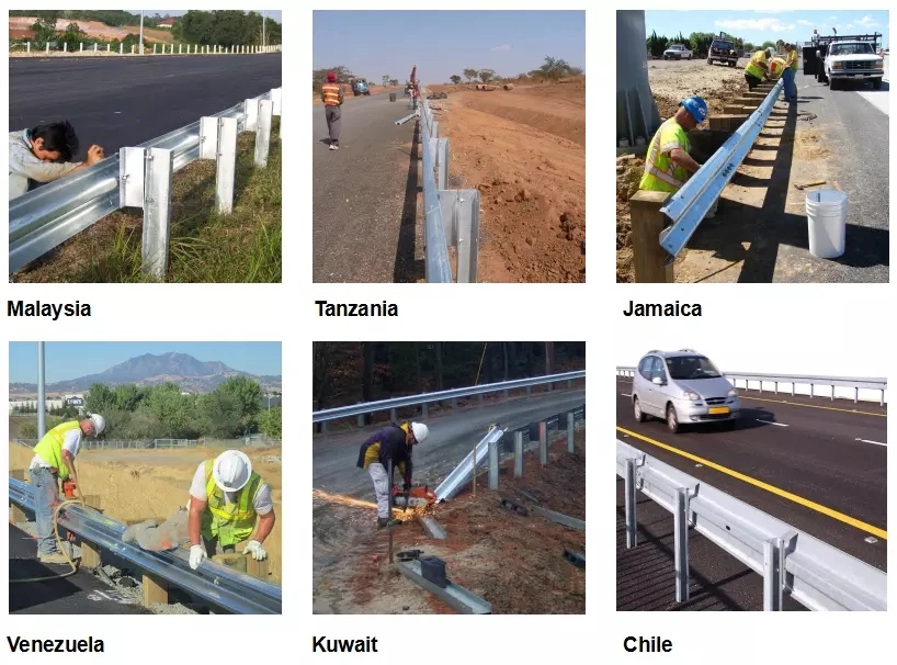 Aashto W Beam Guardrail Thrie-Beam Highway Guardrail Factory Price Metal Crash Barrier