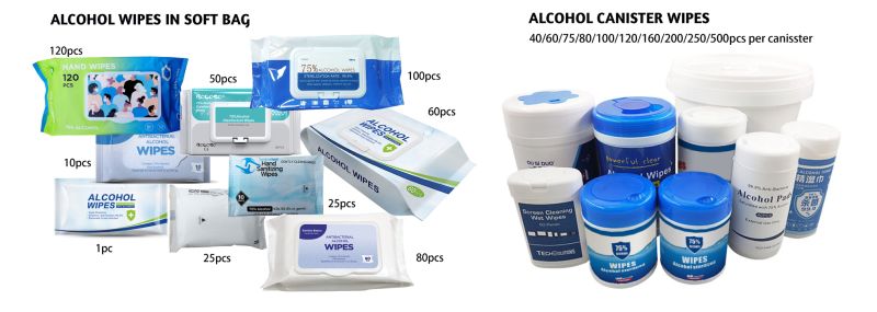 Individually Wrapped Alcohol Wipes 70% Iysol Disfecting Antiseptic Wipes