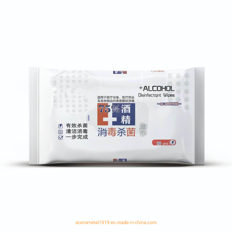 Antibacterial 60PCS 80PCS 100PCS Bucket Package Wipes Sanitizer Disinfectant Hygiene Hand Cleaning Baby Cleaning Wet Sterile Wipe for Hospital Public Place