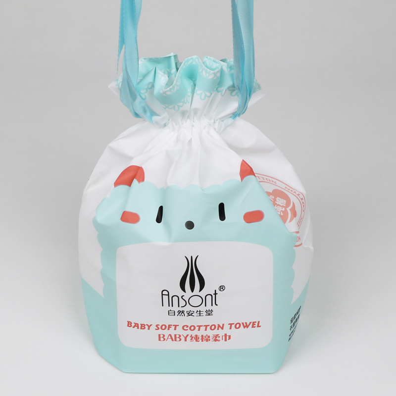 Cosmetic Dry Tissue Makeup Remover Tissue 100% Cotton Biodegradable Wipes