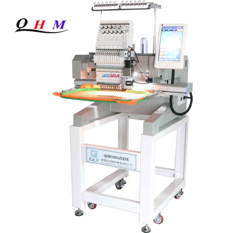 High Speed 12 Stitches Single Head Cap Embroidery Machine with Dahao Original Digitizing Software