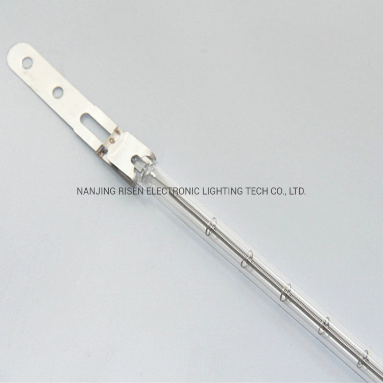 White Ceramic Reflective Back Coating Infrared Quartz Lamp Twin Bore IR Heater