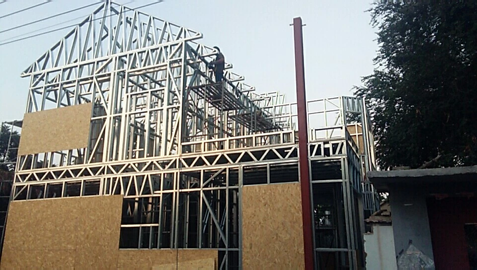 Fast Install Light Steel Structure Prefabricated Luxury Villa Two Storey Prefab House Light Steel Villa